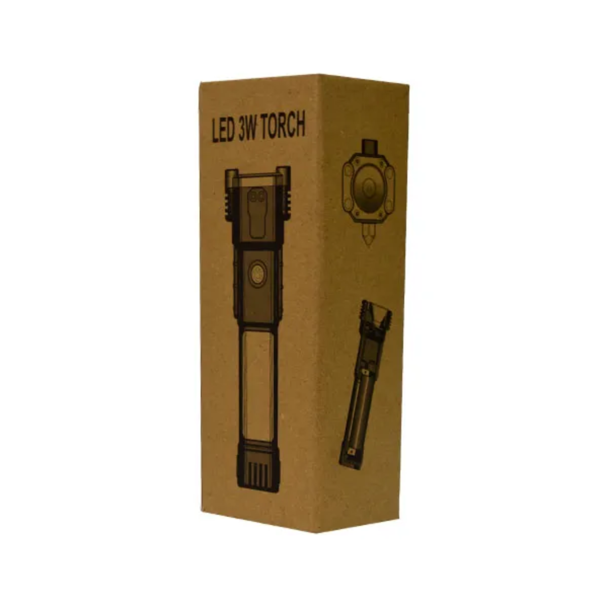 Linterna LED 3 Funciones Martillo, Magnética y Navaja SD-538