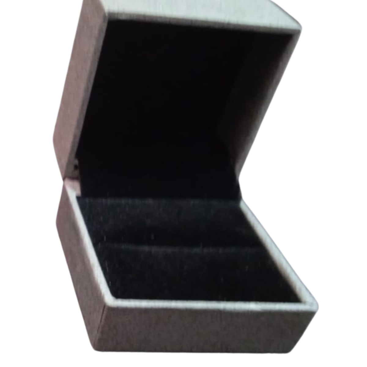 Caja Joyeria Cuadrado Piel Sintetica Gris