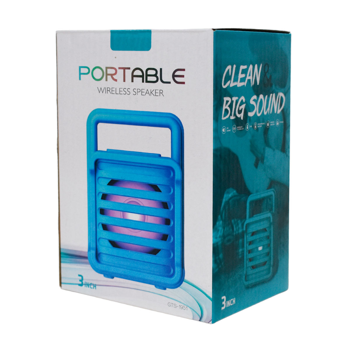 Bocina Bluetooth 3" con Luz Led GTS-1951