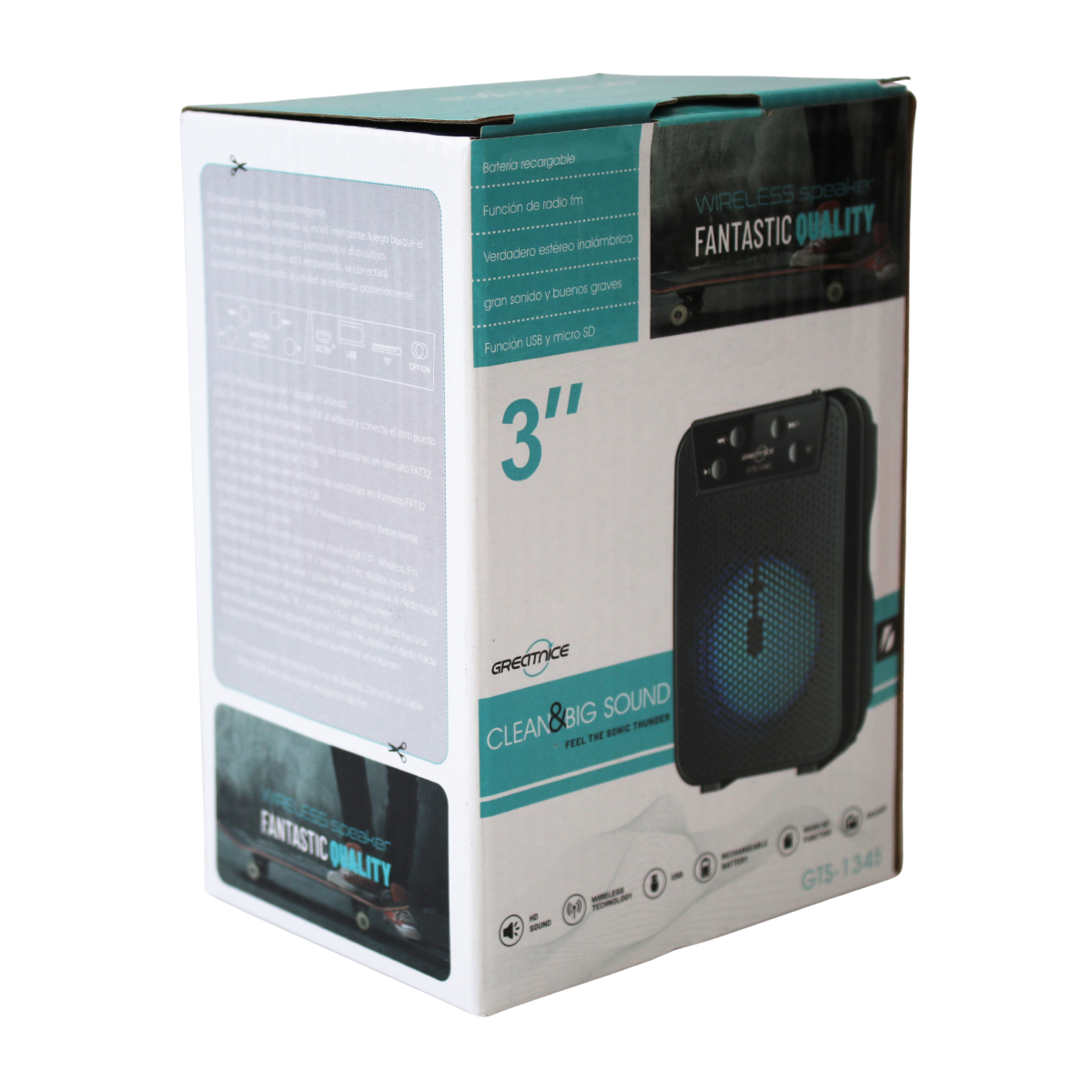 Bocina Bluetooth 3″ GTS 1345