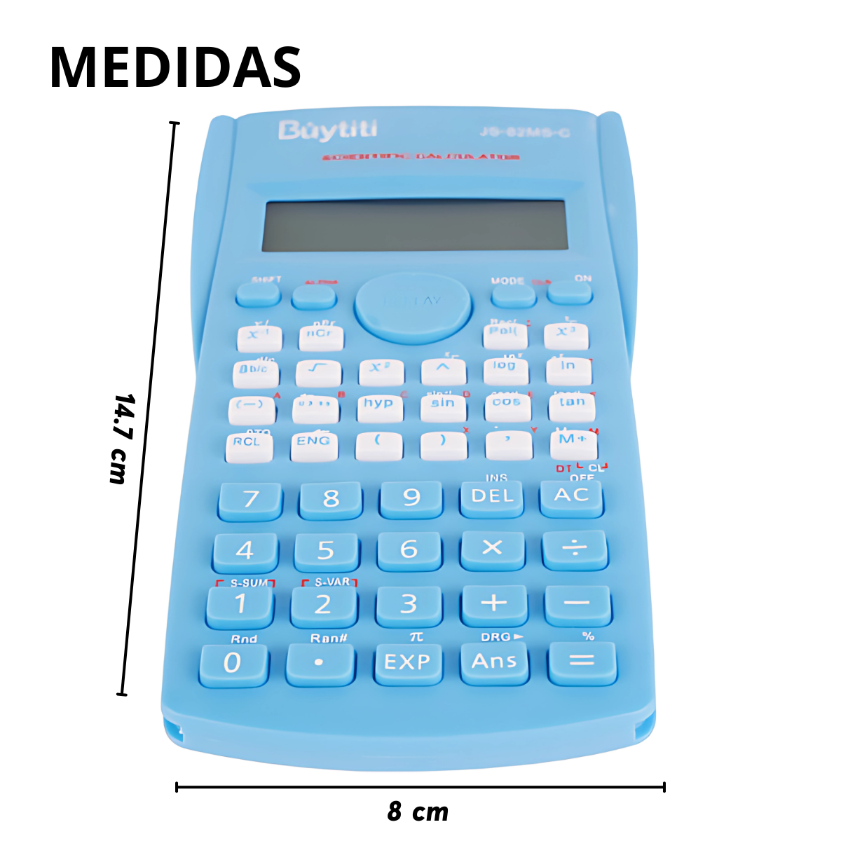 Calculadora Científica de 12 Dígitos con Funda JS-82MS-C