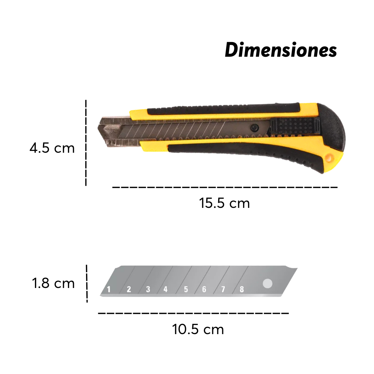 Cutters con 3 Navajas de 18 mm de Grosor de Repuesto GJ-301