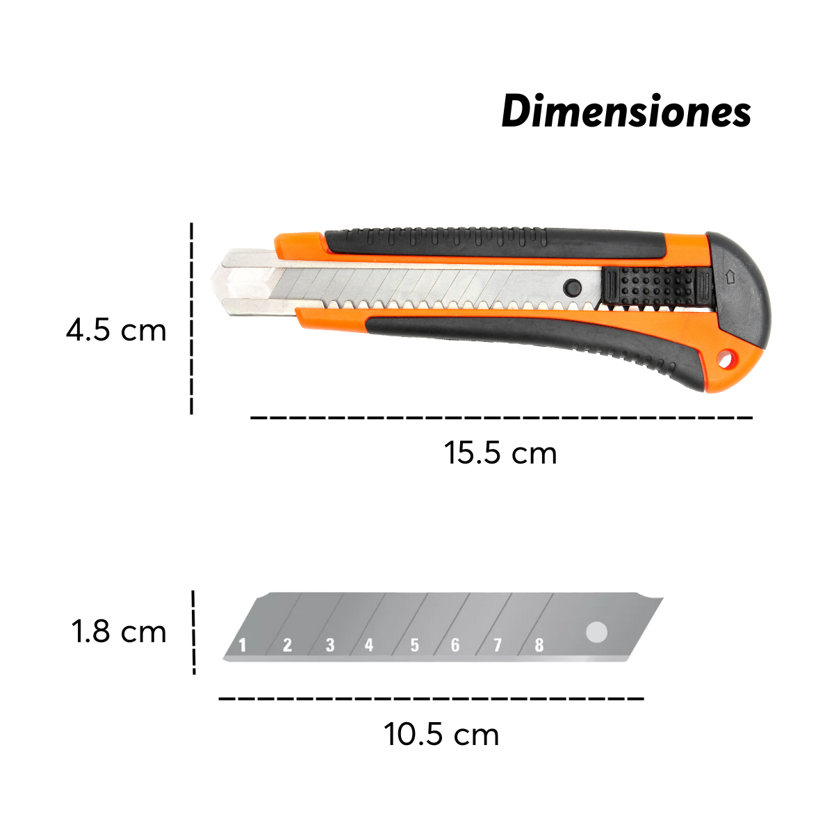 Cutters con 3 Navajas de 18 mm de Grosor de Repuesto GJ-301