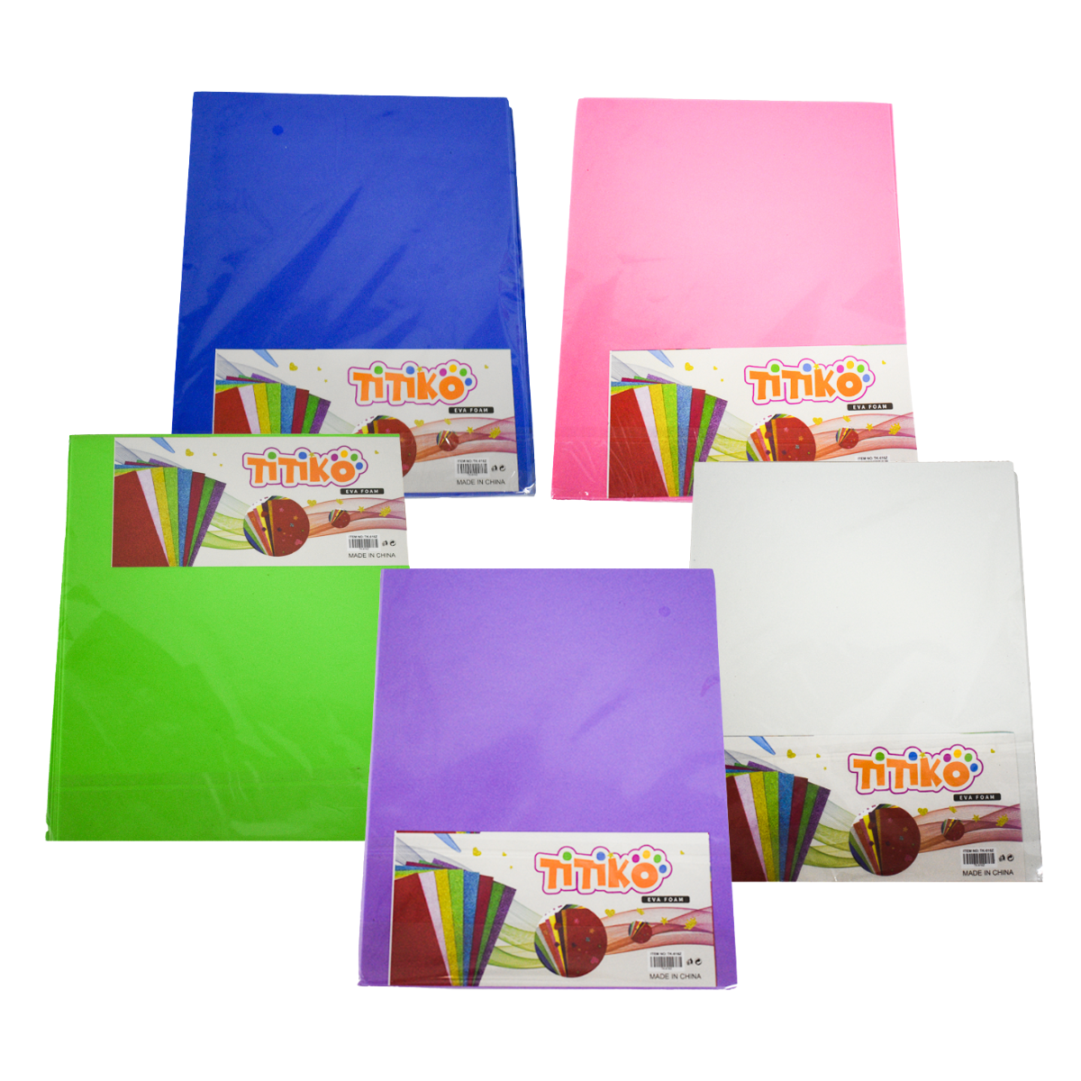Hojas de foamy de Colores 10pzas Tamaño Carta TK-616Z