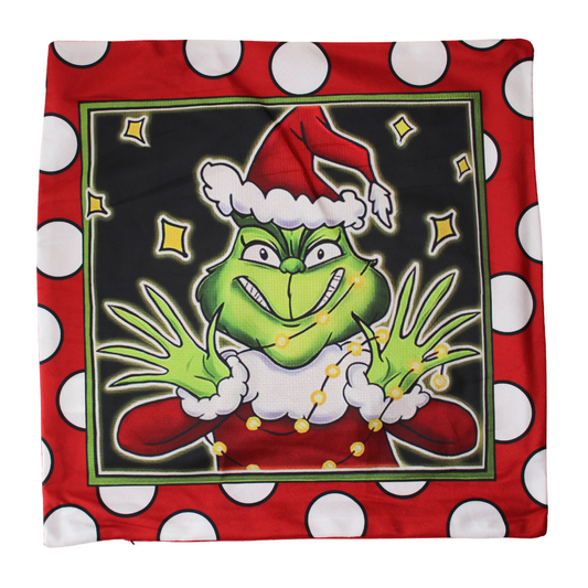 Funda Decorativa para Cojín Navidad Grinch