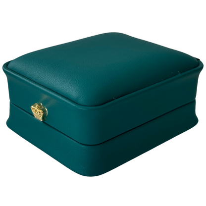 Caja Premium Joyeria Piel Sintetica Collar 7 x 8 cm Esmeralda