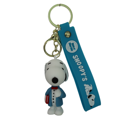 Llavero de goma Snoopy con libro