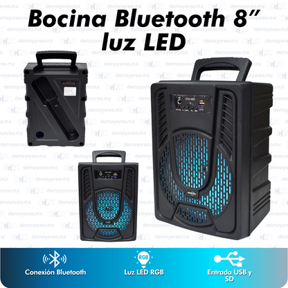 Bocina Bluethooth 8"  GTS-1830