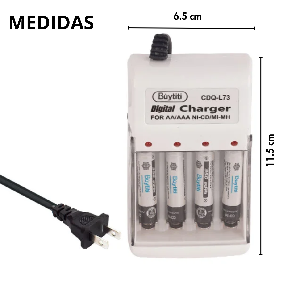 Cargador de Baterías con pilas AAA CDQ-L73