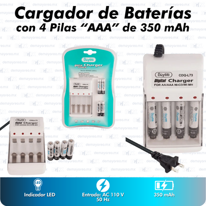 Cargador de Baterías con pilas AAA CDQ-L73