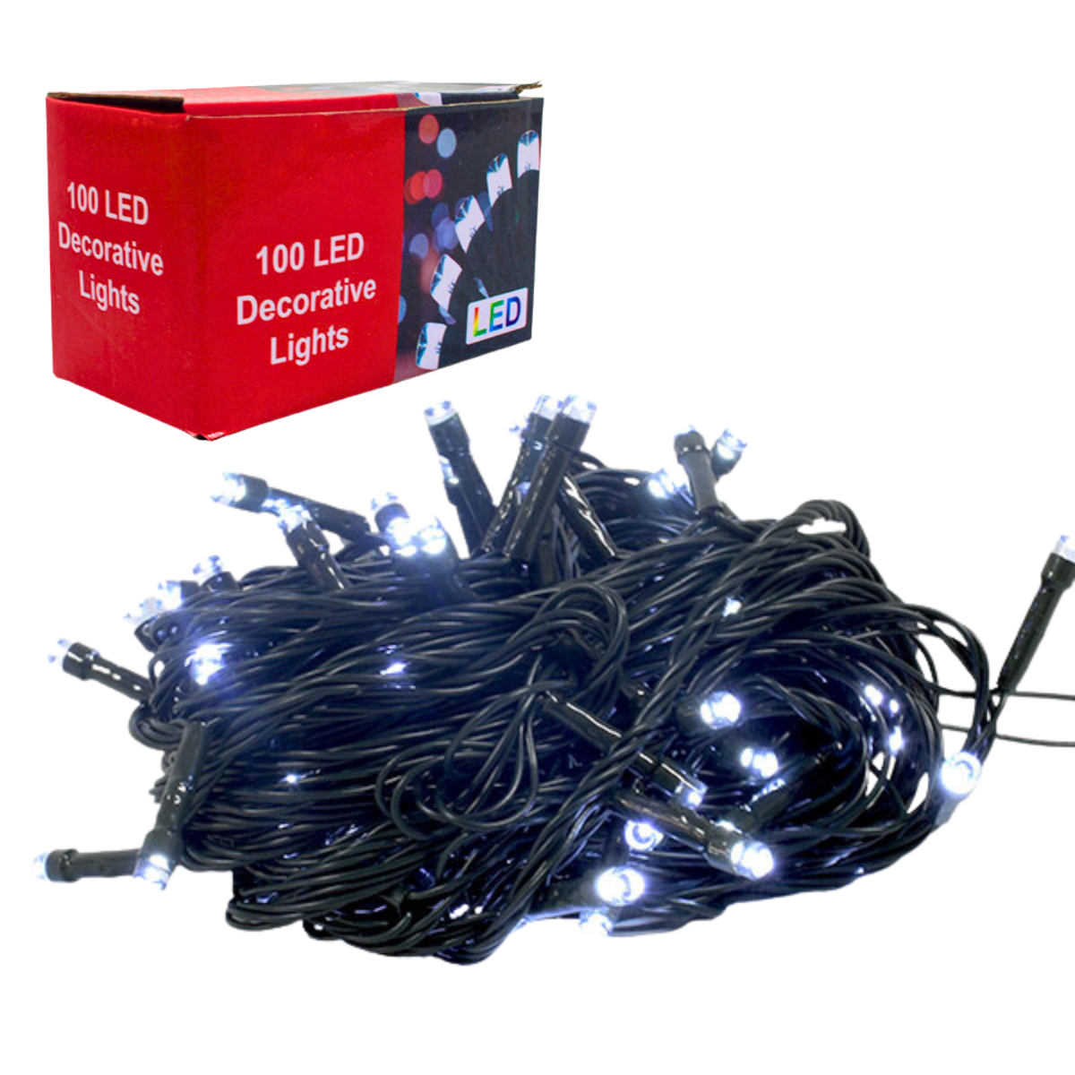 Serie Navidad Cable Verde 100 Focos Blanco ZSD-059