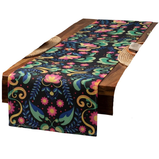 Camino de Mesa Diseño Floral Artesanal