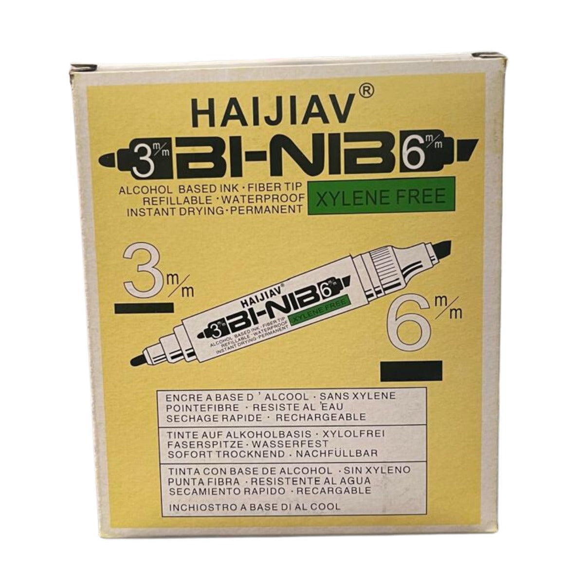 Plumon marcador permanente doble punta negro LB-114