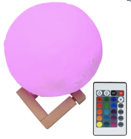 Lampara Touch de Luna 3D 12 Colores AZMQ020