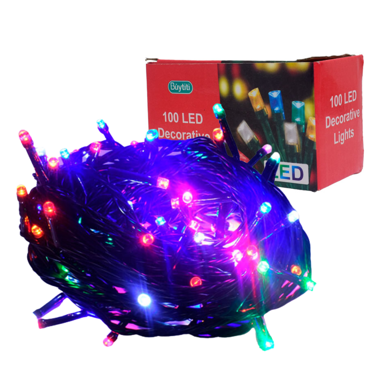 Serie Cable Verde 100 foco Multicolor ZSD-058